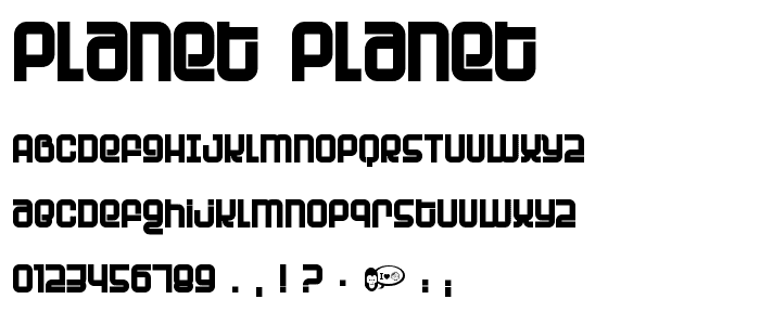 Planet Planet font